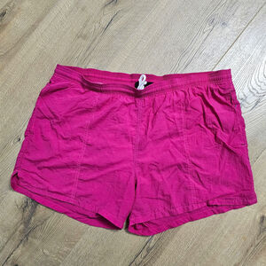 Vtg Jantzen Sport Magenta Pink Nylon Lined Swim Trunks Shorts Beach Sun L GUC